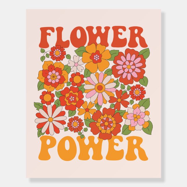 Groovy Flower Power Graphic Foam Board (Front)