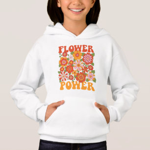 Groovy Flower Power Graphic Hoodie