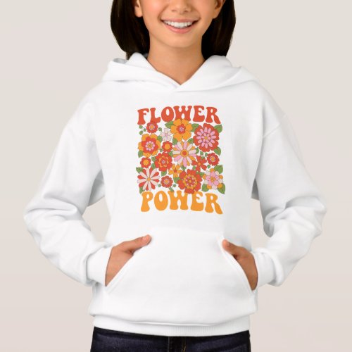 Groovy Flower Power Graphic Hoodie