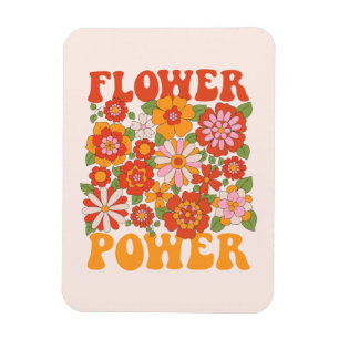 Groovy Flower Power Graphic Magnet