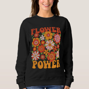 Groovy Flower Power Graphic Sweatshirt