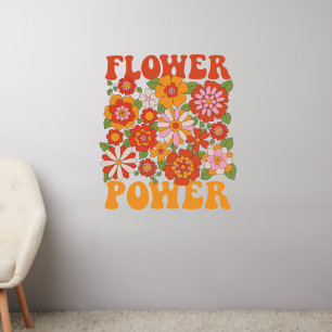 Groovy Flower Power Graphic Wall Decal
