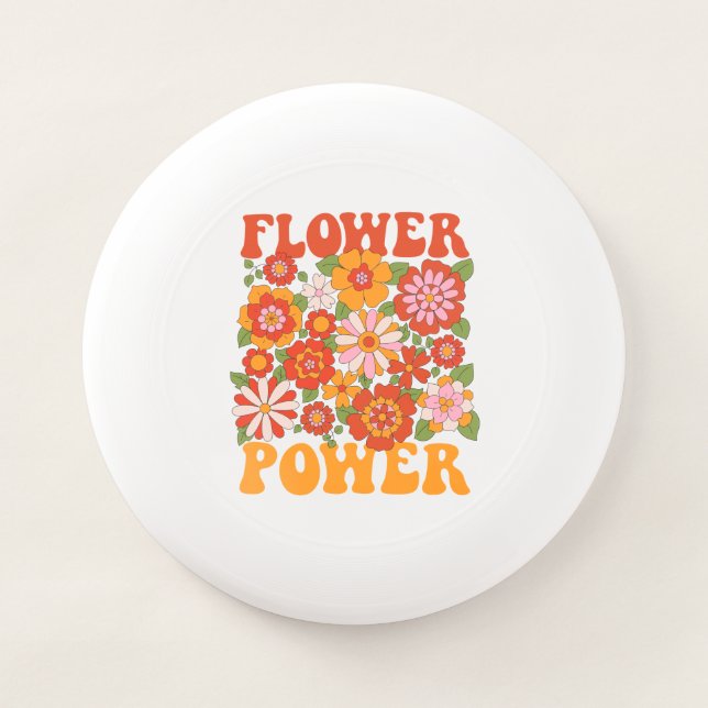Groovy Flower Power Graphic Wham-O Frisbee (Front)