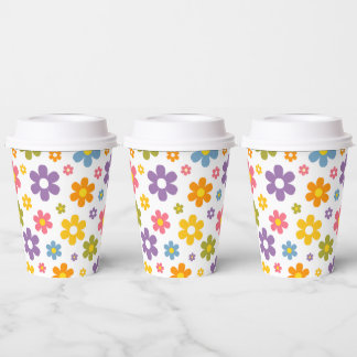 Groovy Flower Power Paper Cups