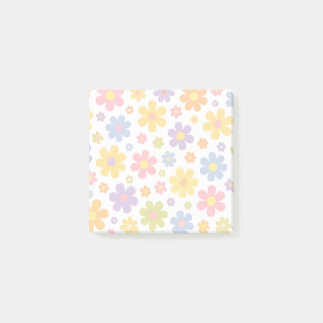 Groovy Flower Power Post-it Notes (Front)