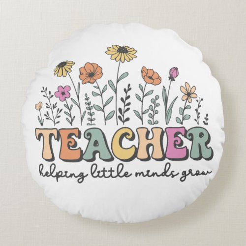 Groovy Flowers Classroom Decor Pillow Teacher Gift