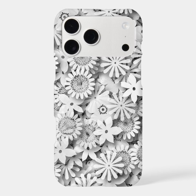 Groovy Flowers Garden Monocrome Case-Mate iPhone Case (Back)