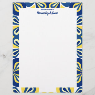 Groovy Flowers Unlined Letterhead