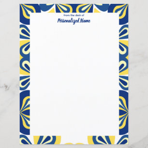 Groovy Flowers Unlined Paper Sheet