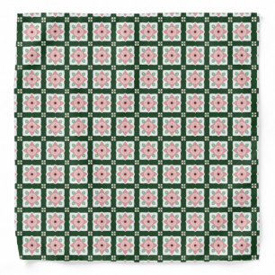 Groovy Folksy Bohemian Eclectic Christmas Pattern Bandana