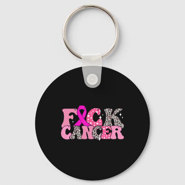 Groovy For Cancer  Keychain (Front)