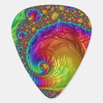 Groovy Fractal Guitar Pick by The_Art_of_Sophia at Zazzle