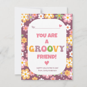 Groovy Friend Classroom Valentine Holiday Card