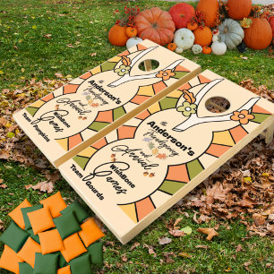 Groovy Friendsgiving Cornhole Set