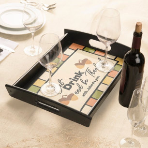 Groovy Friendsgiving Serving Tray Hostess Gift