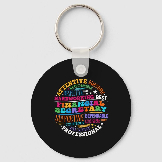 Groovy Front Desk Financial Secretary Admin Apprec Keychain (Front)