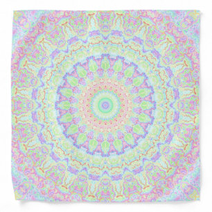 Groovy Funky Boho Hippie Rainbow Abstract Mandala Bandana