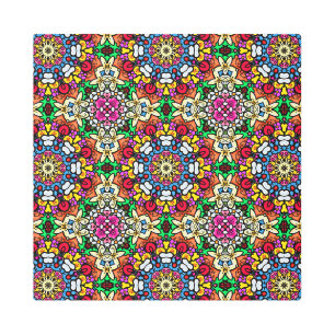 Groovy Funky Flower Power  Metal Print