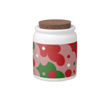 Groovy Funky Mod Retro Christmas Pattern Candy Jar