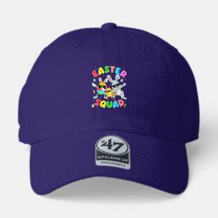Groovy Funny Rabbit Egg Chick Easter Squad Day Men 47 Brand Hat