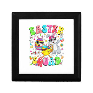 Groovy Funny Rabbit Egg Chick Easter Squad Day Men Gift Box