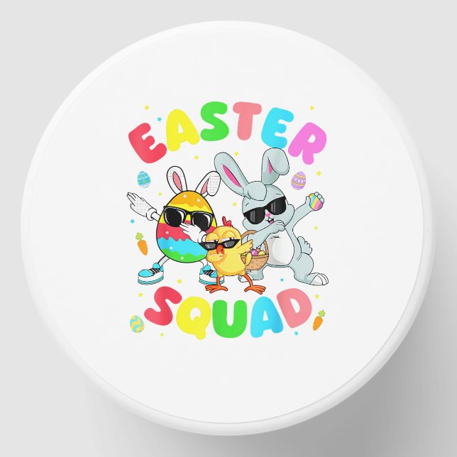 Groovy Funny Rabbit Egg Chick Easter Squad Day Men Mini Candle Favors (Front)