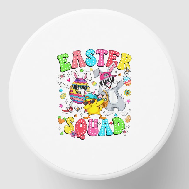 Groovy Funny Rabbit Egg Chick Easter Squad Day Men Mini Candle Favors (Front)