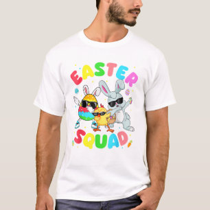 Groovy Funny Rabbit Egg Chick Easter Squad Day Men T-Shirt
