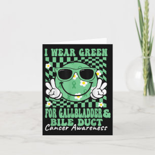 Groovy Gallbladder And Bile Duct Cancer Awareness  Card