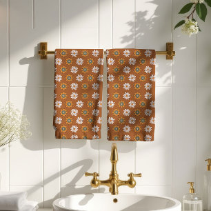 Groovy Garden Towel Terracotta Copper Touch