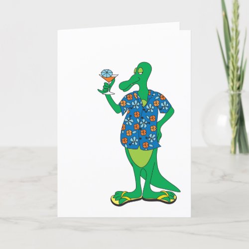 Groovy Gator Fathers Day Card