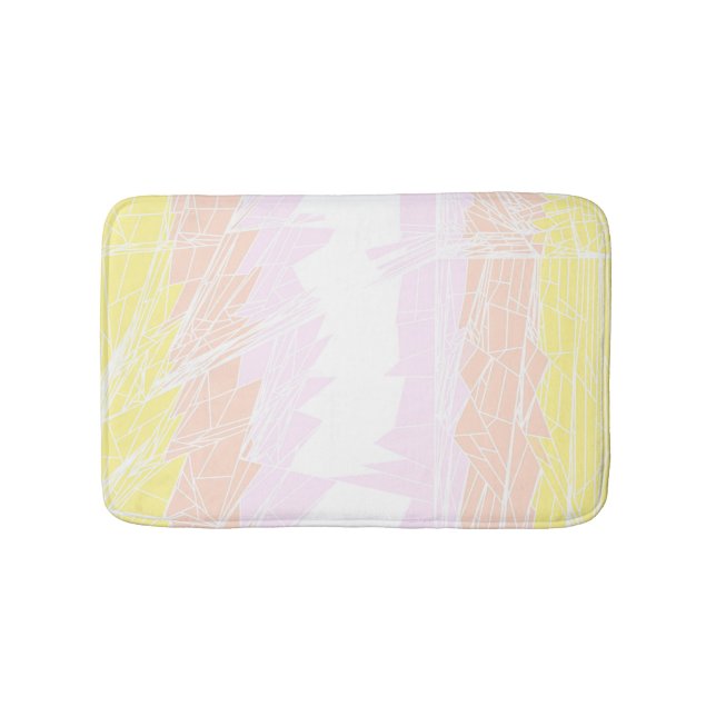 Groovy Geometric Abstract Pangender Pride Flag Bath Mat (Front)