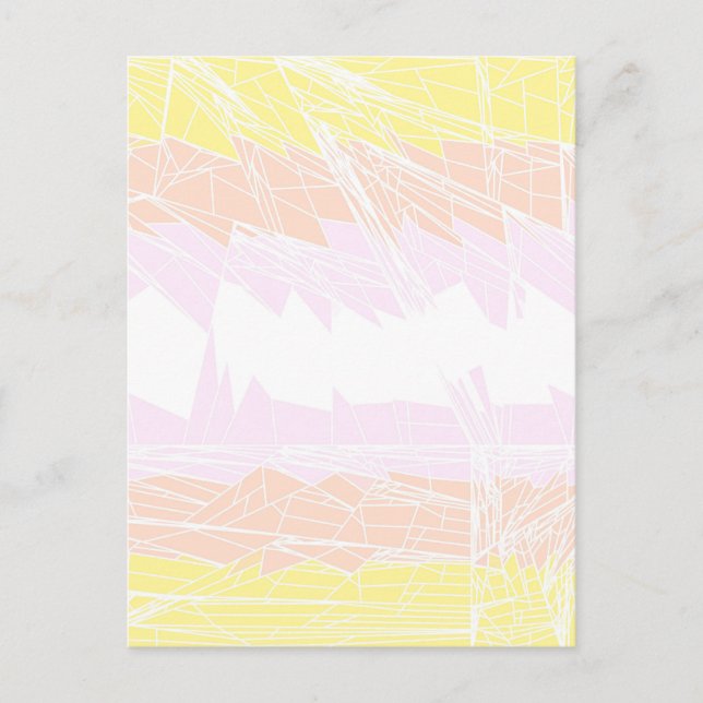 Groovy Geometric Abstract Pangender Pride Flag Postcard (Front)
