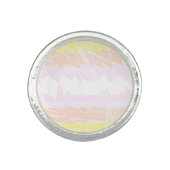 Groovy Geometric Abstract Pangender Pride Flag Ring (Front)
