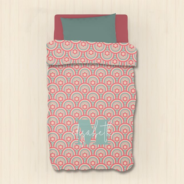 Groovy Geometric Floral Duvet Cover (Creator Uploaded)