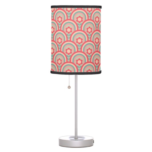 Groovy Geometric Floral Table Lamp (Right)