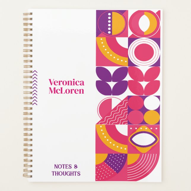 Groovy Geometry Planner 2026 – DIY Custom Design (Front)