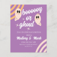 Groovy Ghost Retro Halloween Gender Reveal