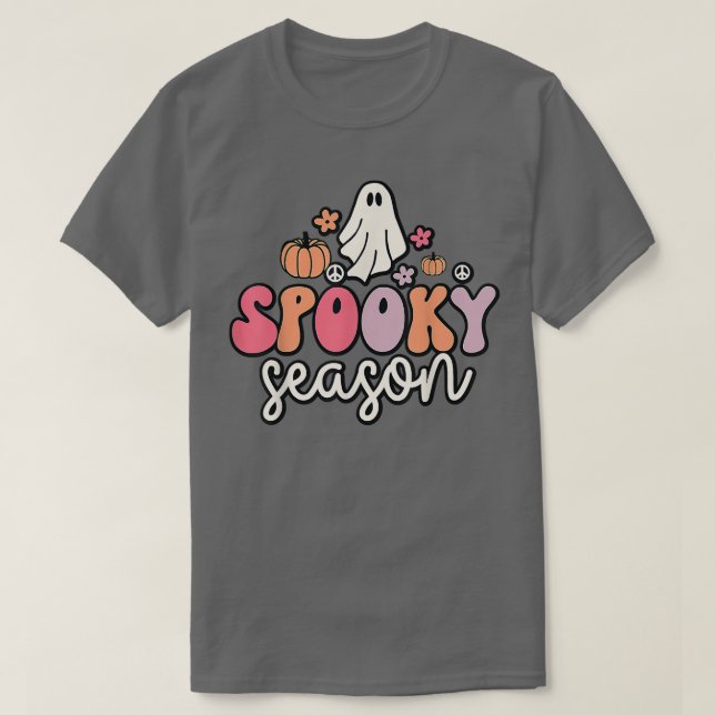 Groovy Ghost Spooky Season 866 T-Shirt (Design Front)