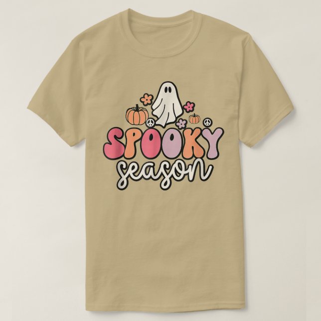 Groovy Ghost Spooky Season  T-Shirt (Design Front)