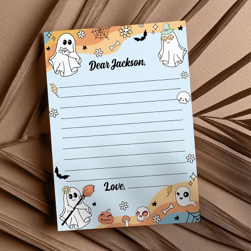 Groovy Ghost Time Capsule Note Message Card
