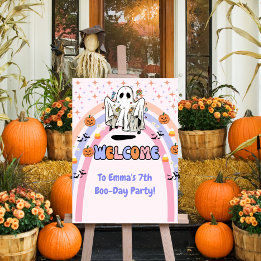 Groovy Ghost Trick or Treat Halloween Birthday Foam Board