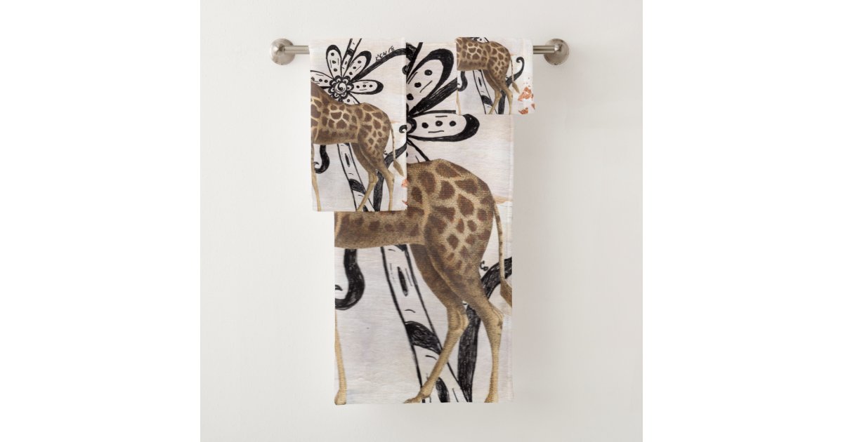 Groovy Giraffe Bath Towel Set Zazzle
