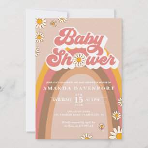 Groovy Girl Baby Shower Invitation