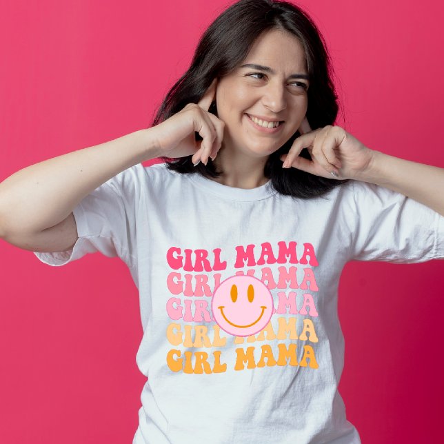 groovy Girl Mama, Matching Mommy And Me Retro T-Shirt (Creator Uploaded)