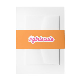 Groovy Girl Power Baby Shower Belly Band
