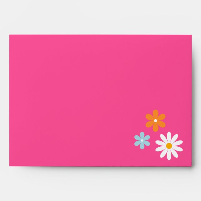 Groovy Girl Power Baby Shower Envelope (Front)