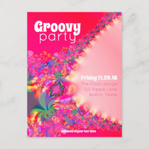 Groovy Girls Party Invitation Postcard