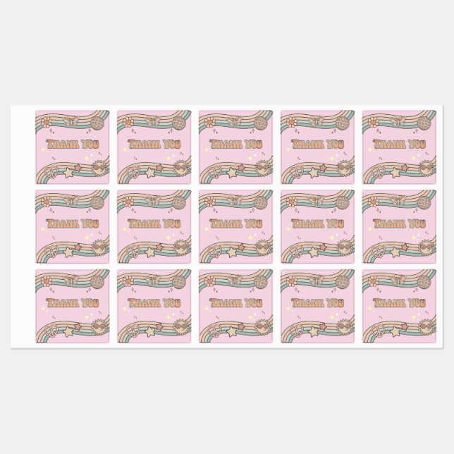 Groovy Girls Thank You Labels (Sheet)