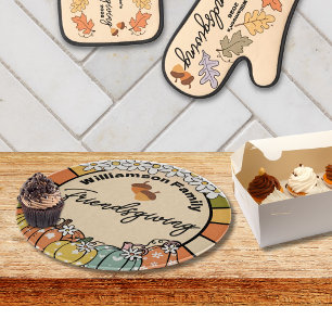 Groovy Glass Cutting Board Friendsgiving